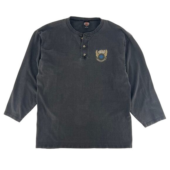 90s Harley Davidson Nashville henley tshirt 1990s vintage - Picture 3 of 10